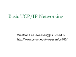 Basic TCP/IP Networking