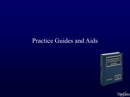 Practice Guides and Aids