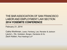The Bar Association of San FranciscoLabor and Employment