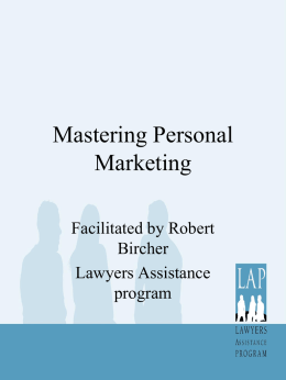 Mastering Personal Marketing