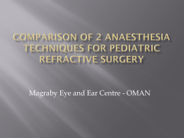 Refractive surgery for Children