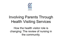 Involving Parents Through Health Visiting Services