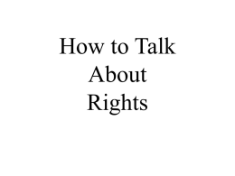 How To Talk About Rights - Animal Liberation Front