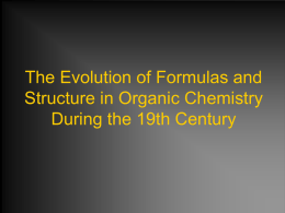 Formulas and Structure in the Evolution of Organic Chemistry