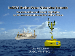 MISMO Ocean Observations - 気象庁 japan meteorological