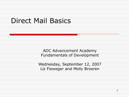 Direct Mail Basics Presentation
