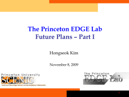 Ph.D. Proposal - Princeton SCENIC Home Page