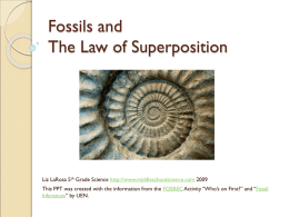 Fossils and the Law of Superpostition