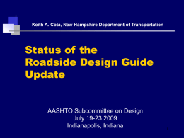 McDonnell Roadside Design Guide and MASH