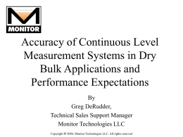Accuracy of Continuous Level Measurement Systems in Dry
