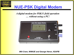 Portable PSK - NUE-PSK Digital Modem