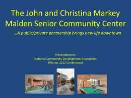 Malden Senior Center - National Community Development