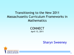 Transitioning to the new MA Curriculum Frameworks in ELA