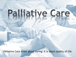 Palliative Care - Faculdade de Direito da UNL