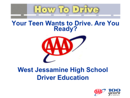 1 Dynamics of Driving