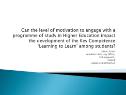 Can the level of motivation to engage with a programme of