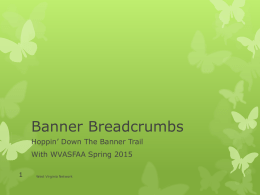 Banner Breadcrumbs - Welcome | WVASFAA
