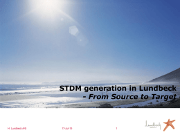 STDM generation in Lundbeck