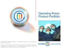Operating RoomProduct Portfolio