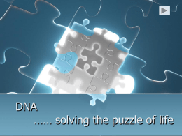 DNA …… solving the puzzle of life