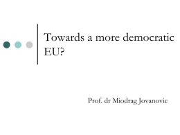 Towards a more democratic and legitimate EU