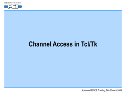 Channel Access in Tcl/Tk