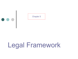 Legal Framework for ICT