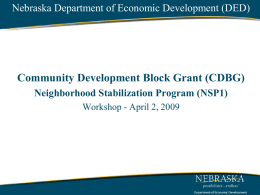 NSP Workshop-April 2, 2009 - Nebraska Department of