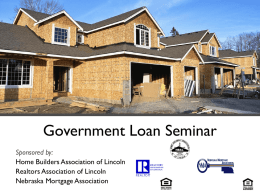 Government Loan Seminar - Nebraska Mortgage Association