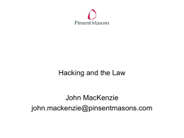 Hacking and the Law presentation