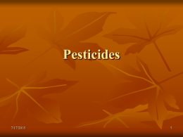 Pesticides - Professor Monzir Abdel