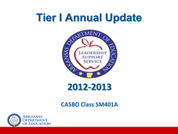 Tier 1 Annual Update