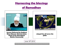 Harnessing the blessings of Ramadhan