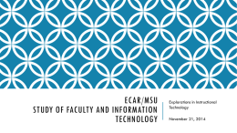 ECAR/MSU Study of Faculty and Information Technology
