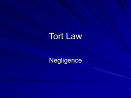 Tort Law - University of Washington