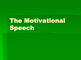The Motivational Speech