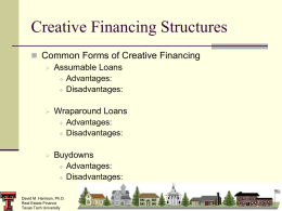 Creative Financing - David Harrison