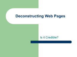 Deconstructing Web Pages