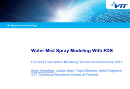Water Mist Spray Modeling With FDS