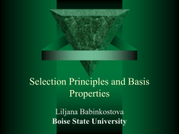 Selection Principles and Basis Properties