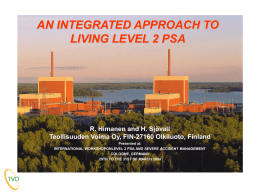 LEVEL 2 PSA SUPPORT TO SEVERE ACCIDENT MANAGEMENT
