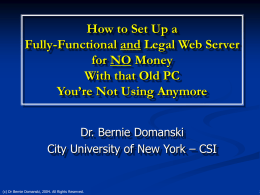 How to Set Up a Fully-Functional and Legal Web Server for