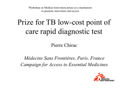 Diagnostic methods for TB - Collaborative Creativity Group