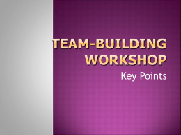 TB Workshop key Points