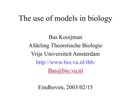 Het gebruik van modellen in de biologie