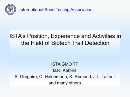 4th ISTA Proficiency Test on GMO Testing on Soybean
