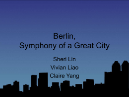 Berlin, Symphony of a Great City