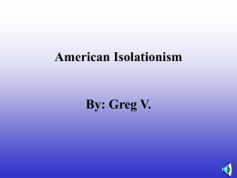American Isolationism - Arlington Public Schools: Home Page
