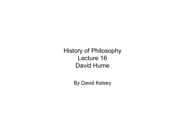 History of Philosophy Lecture 16 David Hume