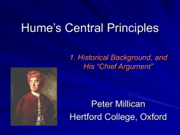 Lectures on Hume's Treatise: 1